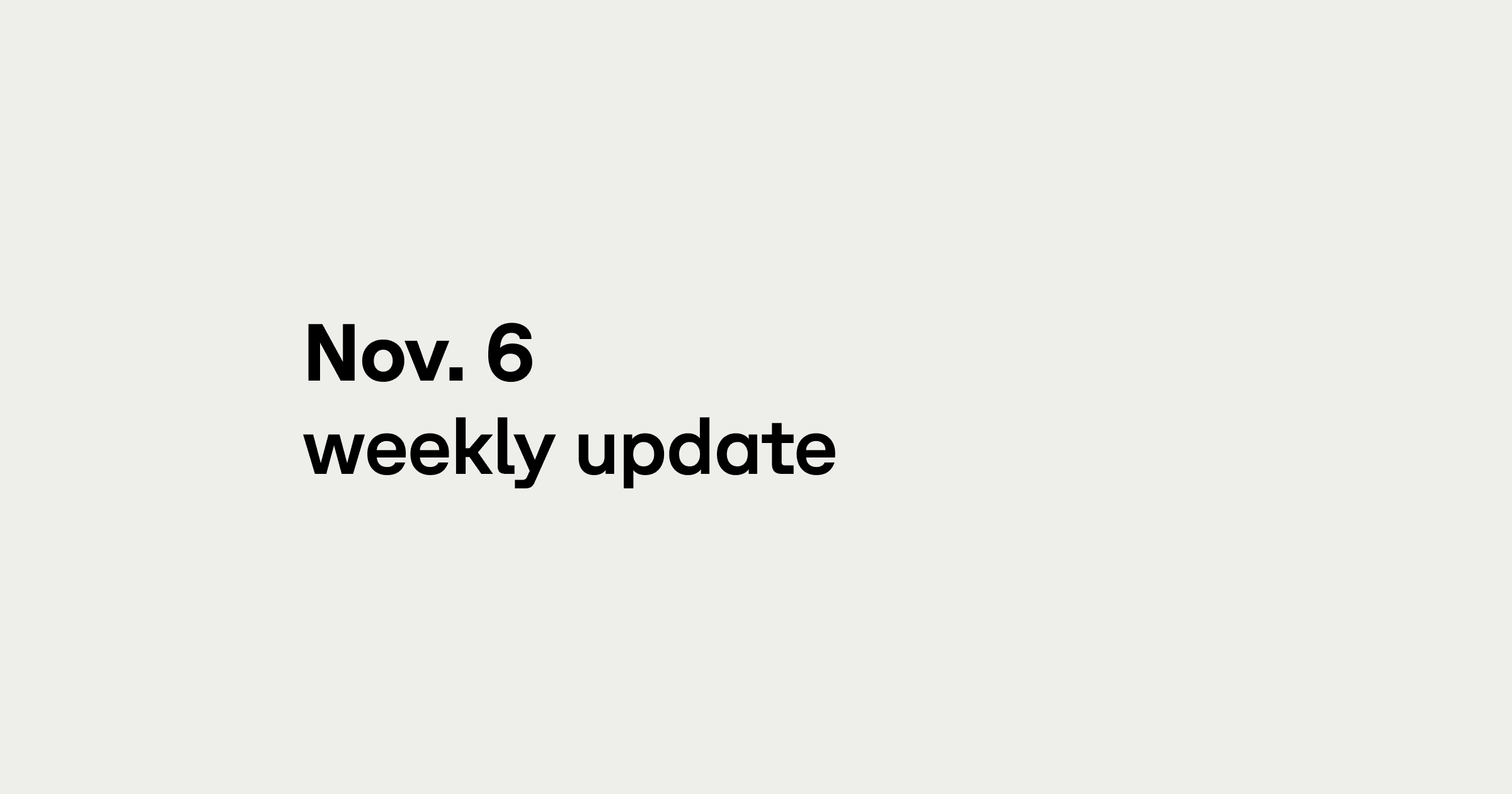 Weekly update 11/06/23